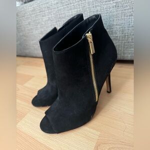 Mix No 9 open toed booties.